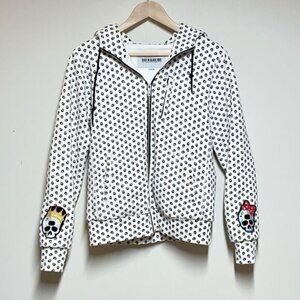 NWOT Back in Black Devil Nut Womens Skull Hoodie Sz S